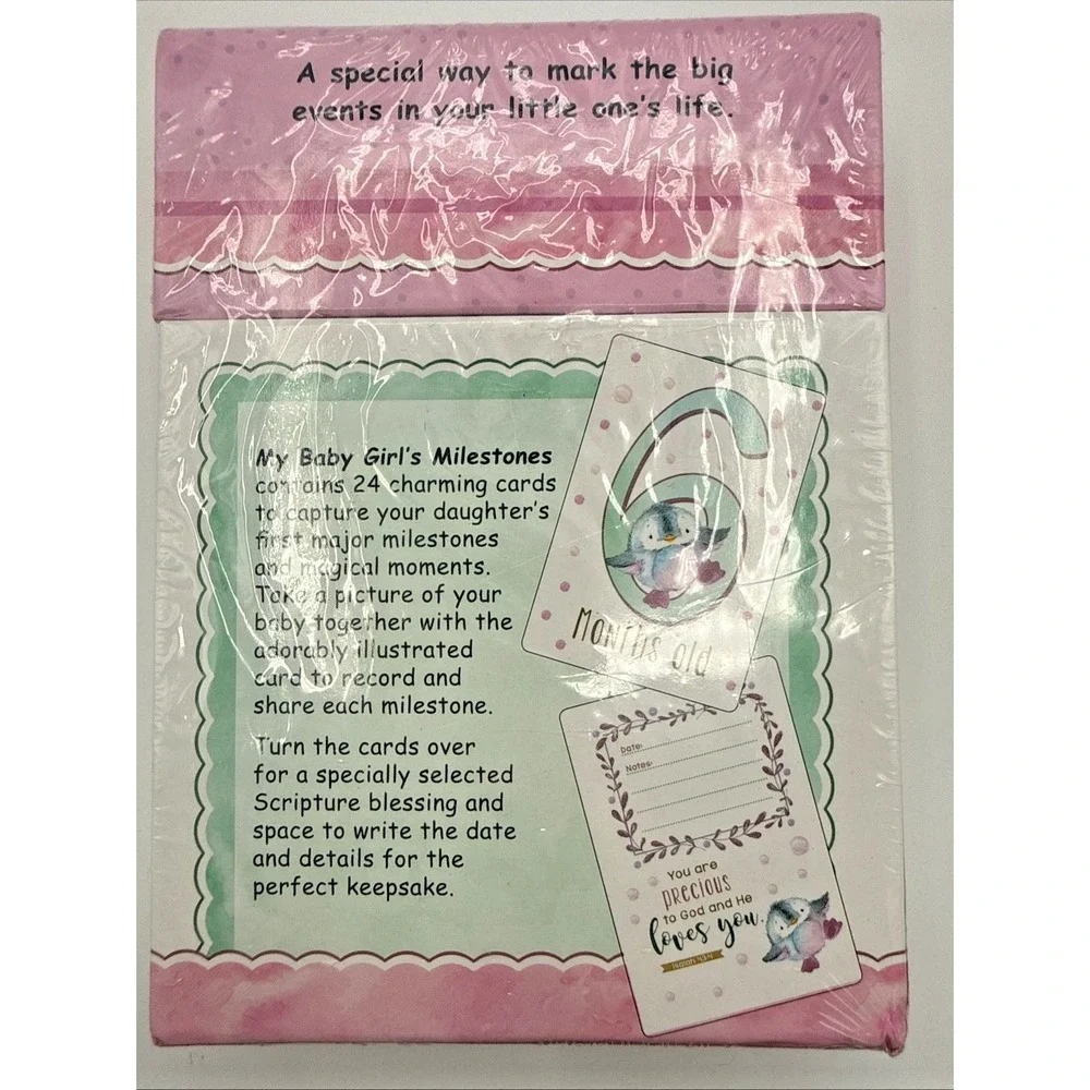 My Baby Girls Milestones 24 Photo Cards to Capture Your Baby's First New Sealed - Picture 5 of 5